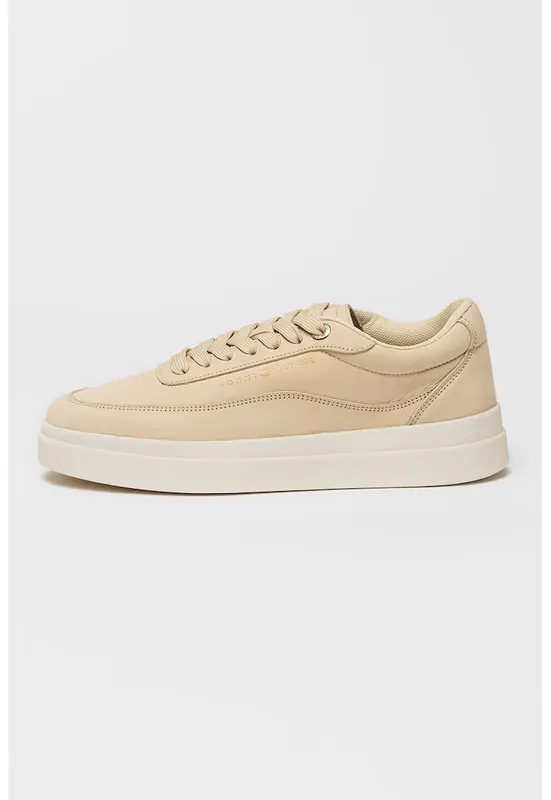 Pantofi sport cu de piele nabuc Modern Court - Bej
