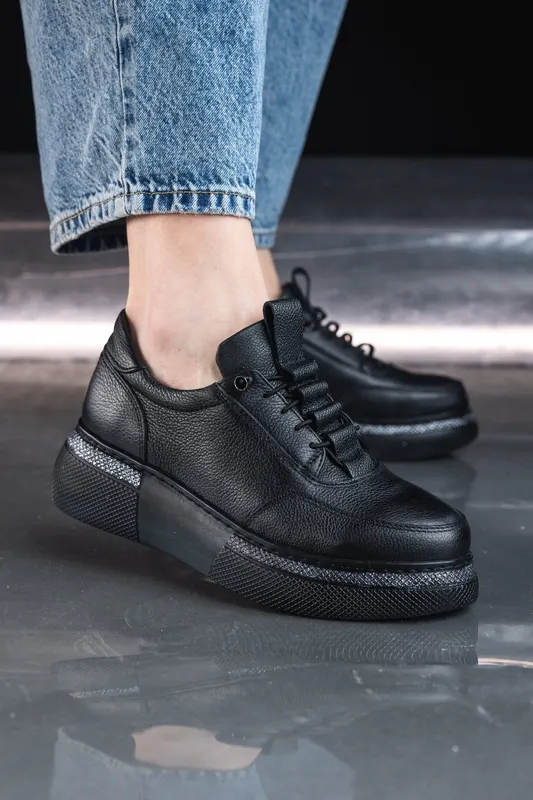Pantofi Sport-Casual Dama din Piele Negru - Siena