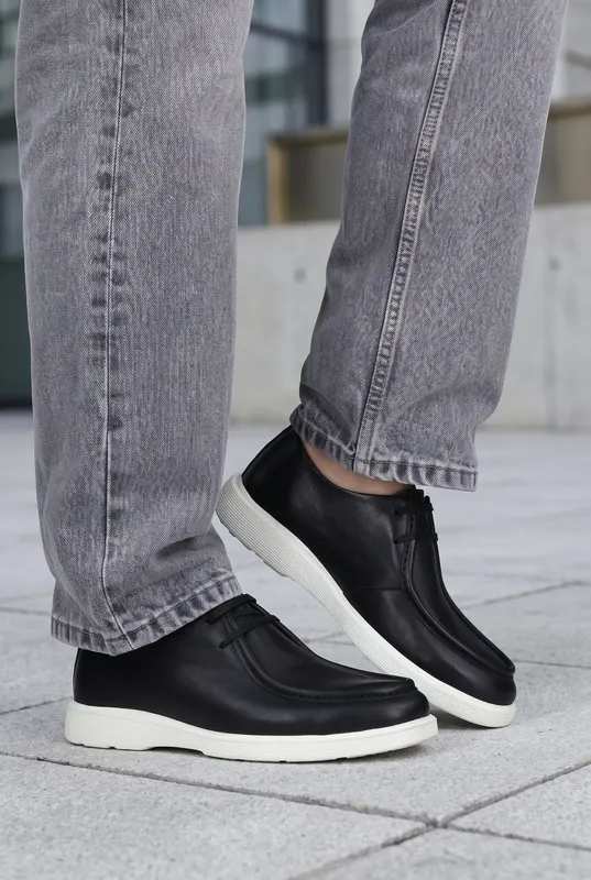 Pantofi Casual din Piele NEGRI - GENZO TWO BLACK