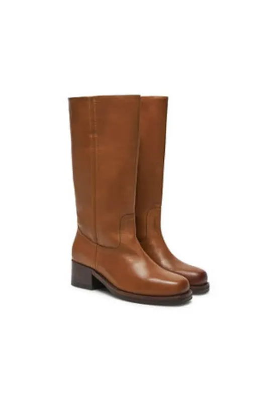 Cizme dama - 304881718 - piele naturala - maro