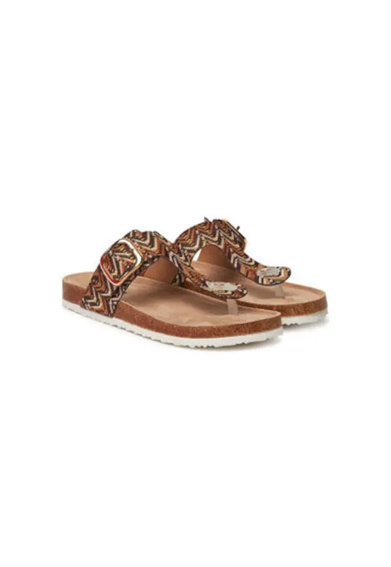 Papuci flip-flop dama S Oliver - 5-27108-44 300 - Textil - Maro - Maro