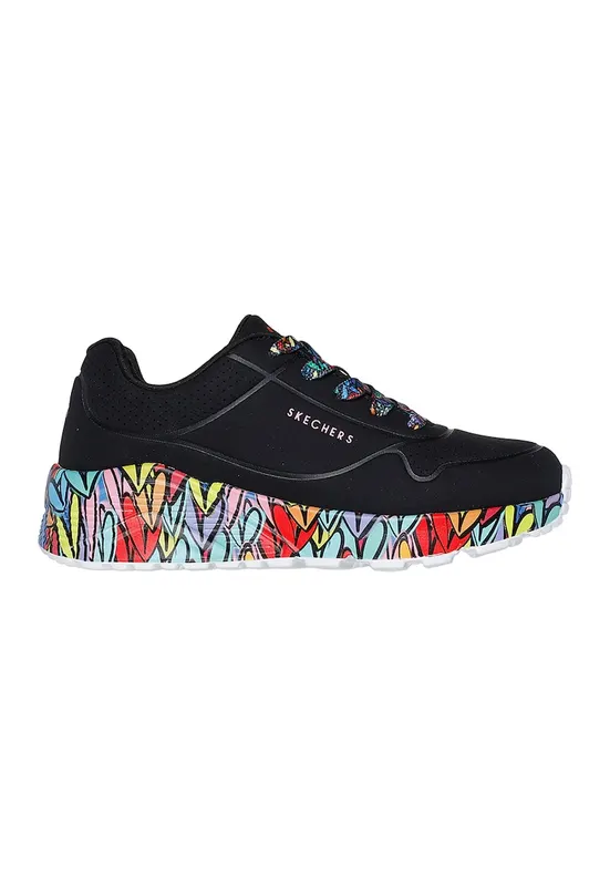 Pantofi sport Uno Lite cu talpa cu imprimeu - Albastru pastel/Negru/Portocaliu
