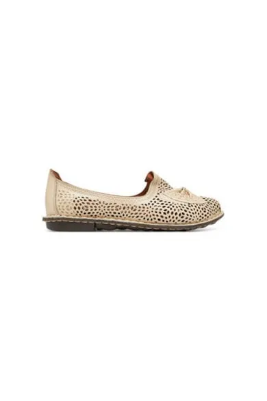 Balerini 830036-08 - Piele naturala - Bej - Bej