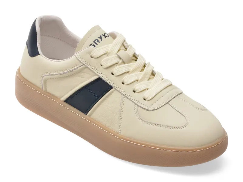 Pantofi sport bej, 2331, din piele naturala