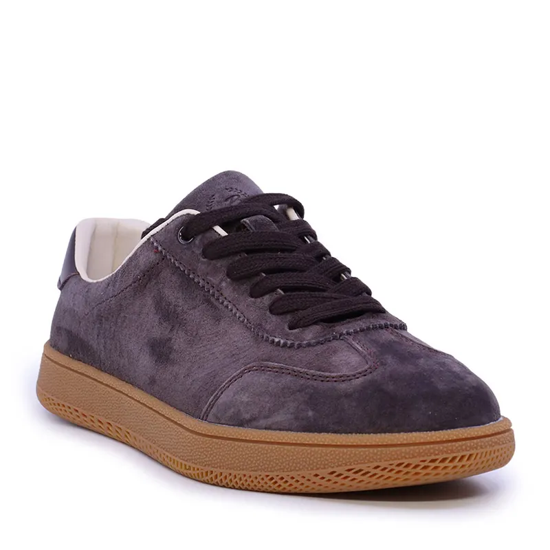 Sneakers femei maro din piele întoarsă 1992DP6655VM — imaginea 2