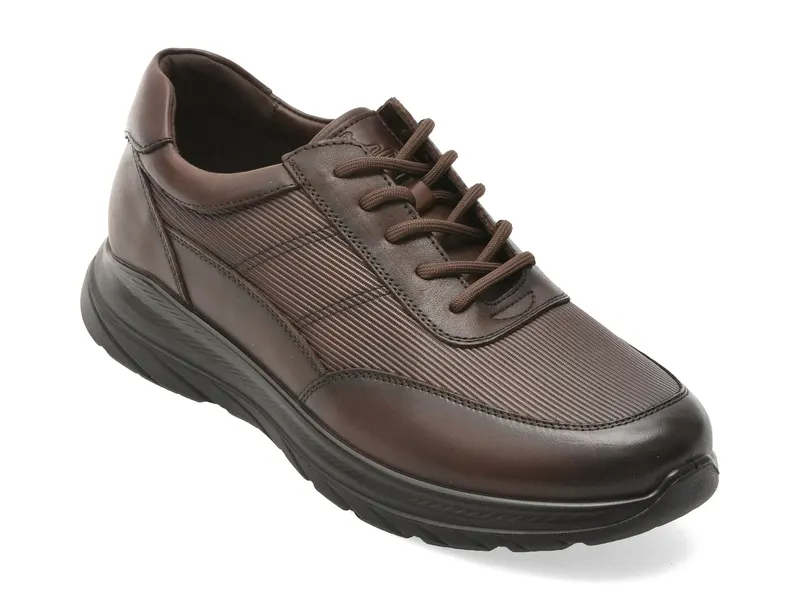 Pantofi sport maro, HT3, din piele naturala