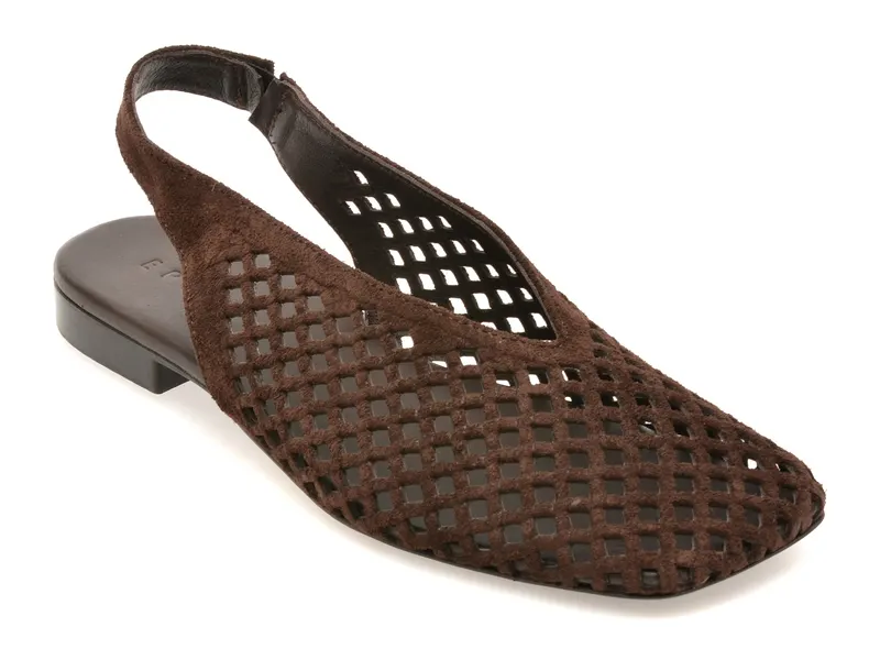 Pantofi EPICA maro, 4351224, din piele intoarsa