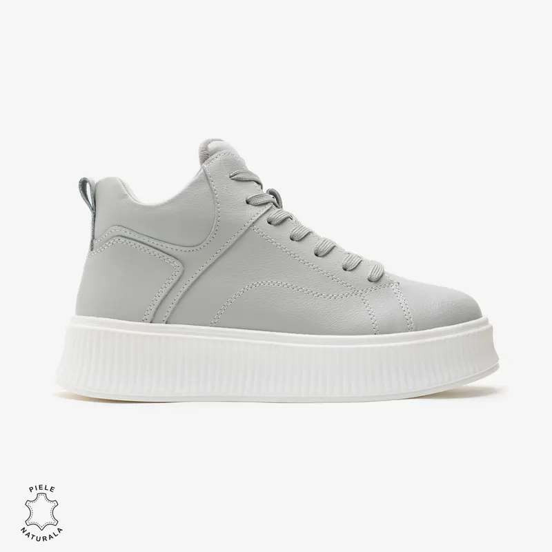 Ghete dama din Piele Naturala CRL0648 GRI
