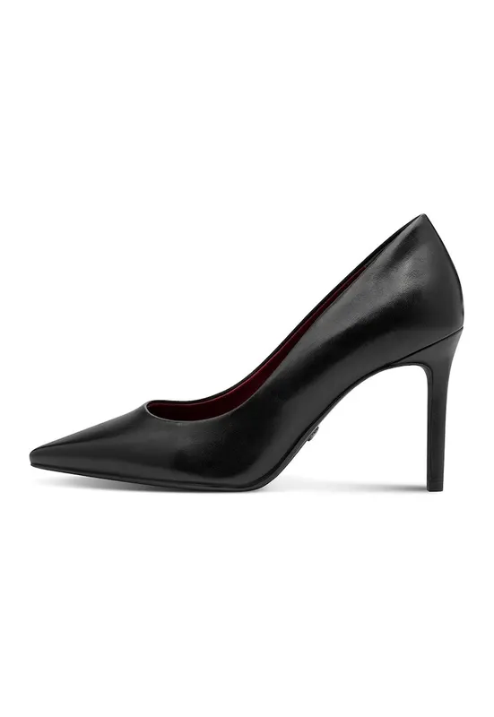 Pantofi din piele cu varf ascutit - Negru stins