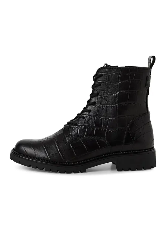 Bocanci din piele - Negru