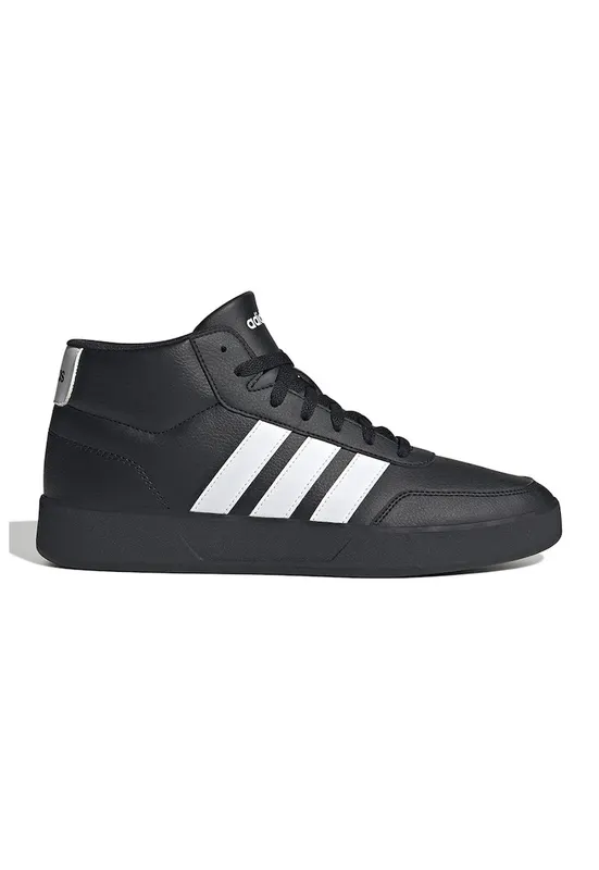 Pantofi sport inalti din piele ecologica Breaknet - Alb/Negru