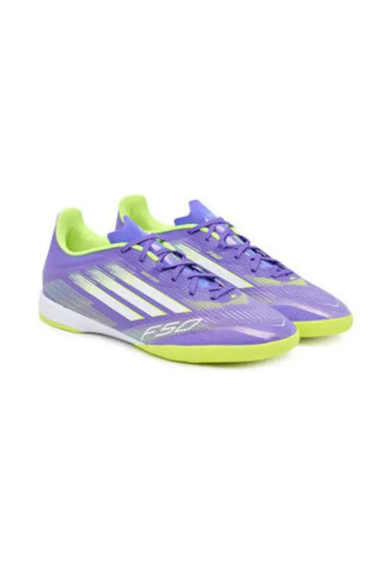 Pantofi sport din material textil cu accente contrastante si sireturi colorate - pentru fotbal