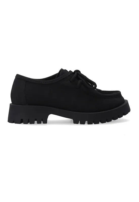 Pantofi boat din piele nabuc