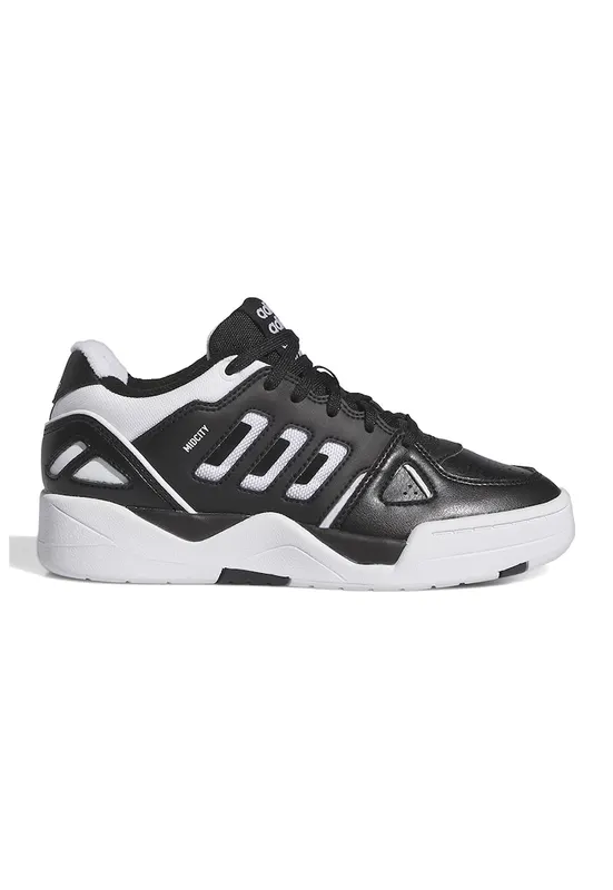 Pantofi sport de piele ecologica Midcity - Alb/Negru
