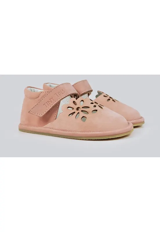 Pantofi Barefoot din piele naturala - Aster - Roz - Roz deschis