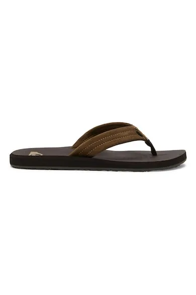 Papuci flip-flop de piele intoarsa Carver - Maro
