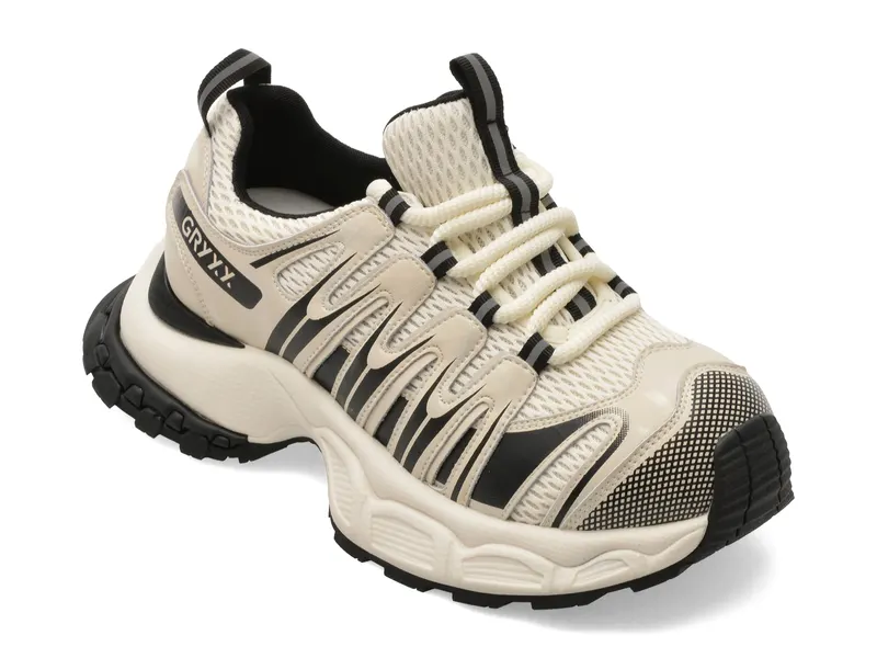 Pantofi sport albi, 9023, din piele naturala