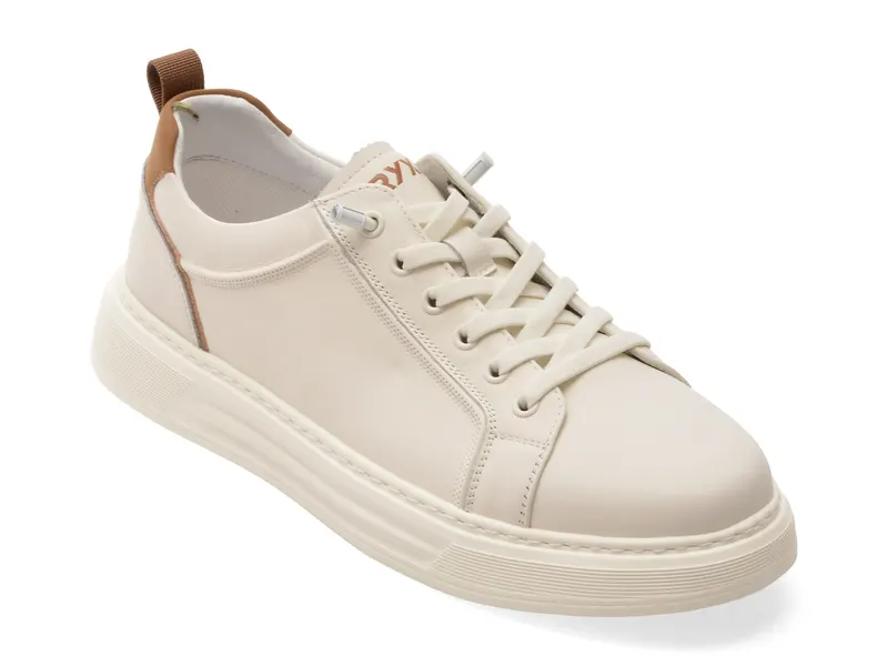 Pantofi sport bej, 59716, din piele naturala