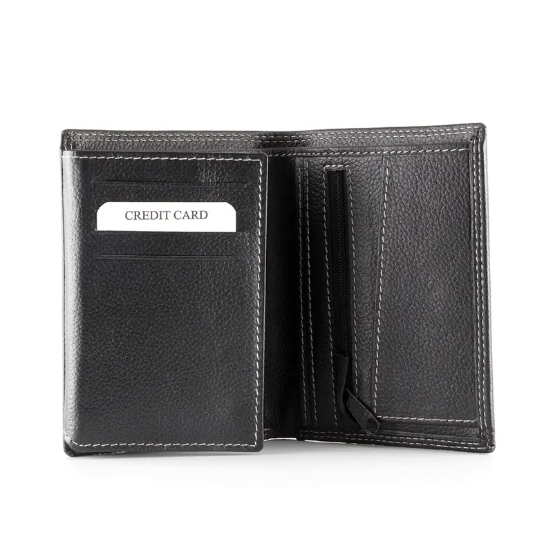 Portmoneu bărbați negru din piele 263bpu1394n — imaginea 2
