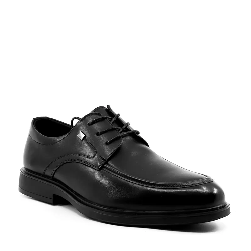 Pantofi derby bărbați Luca di Gioia negri din piele 3910BP728N — imaginea 2