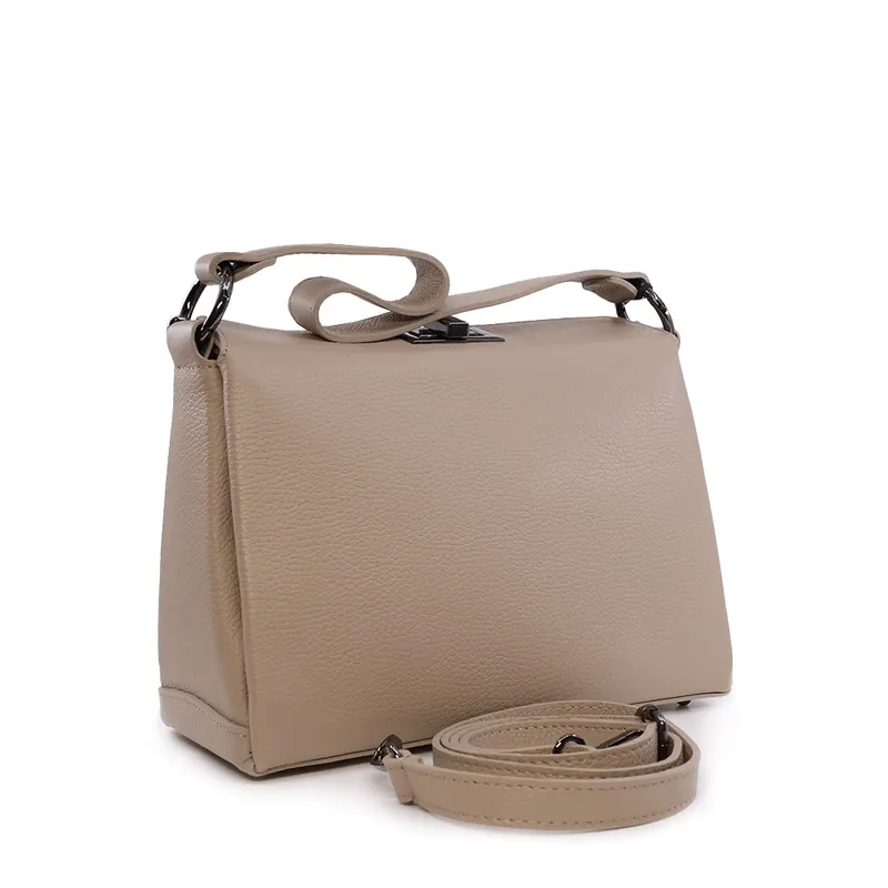 Poșetă satchel femei Enzo Bertini taupe din piele naturală 154posp3317ta — imaginea 2