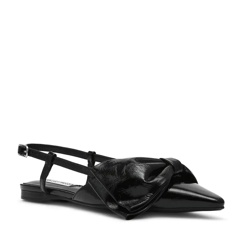 Balerini slingback femei Steve Madden Dazzled negri din piele lăcuită 1469dddazzledn — imaginea 2