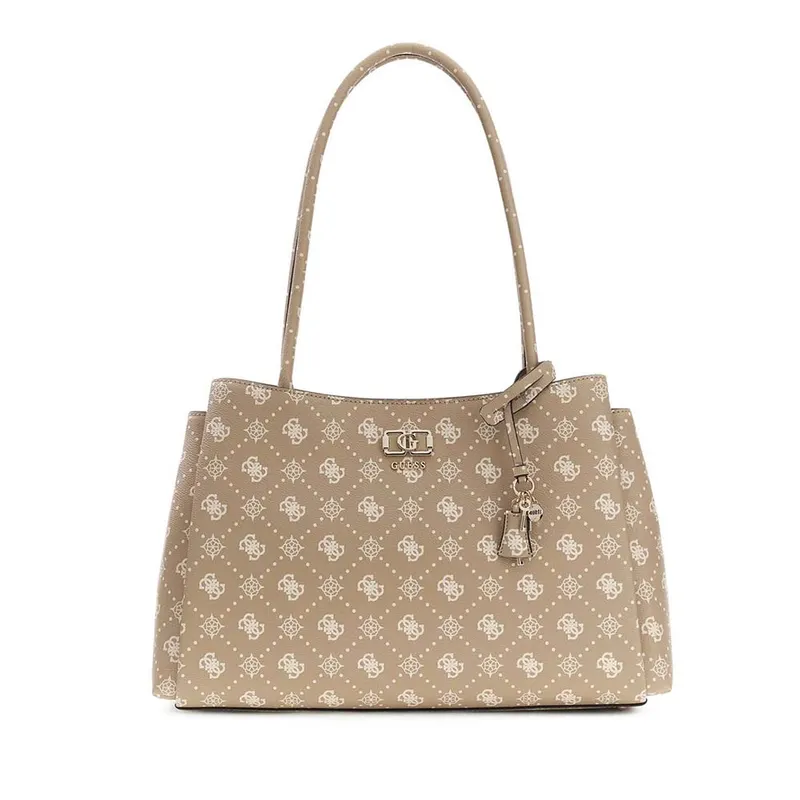 Poșetă tote femei Guess Emelie logo bej 911POSSHWGP9928220BE