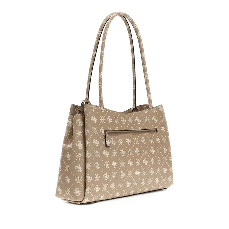 Poșetă tote femei Guess Emelie logo bej 911POSSHWGP9928220BE — imaginea 2