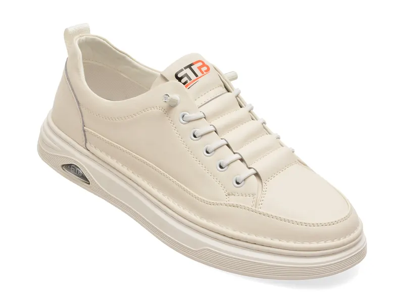 Pantofi sport BITE THE BULLET albi, 78732, din piele naturala