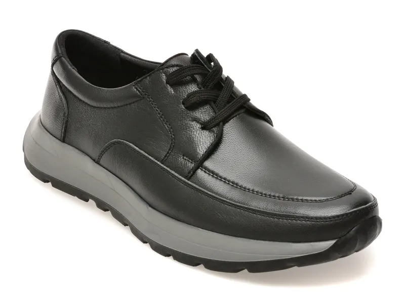 Pantofi sport negri, DD7016, din piele naturala