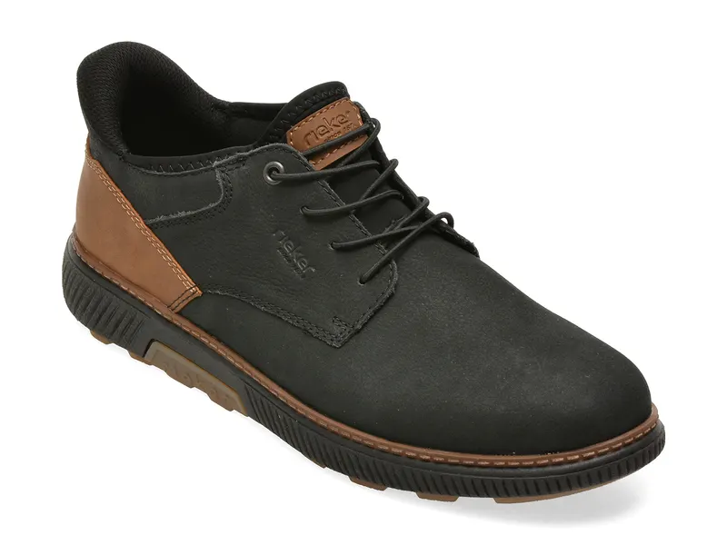 Pantofi RIEKER bleumarin, B3357, din piele intoarsa