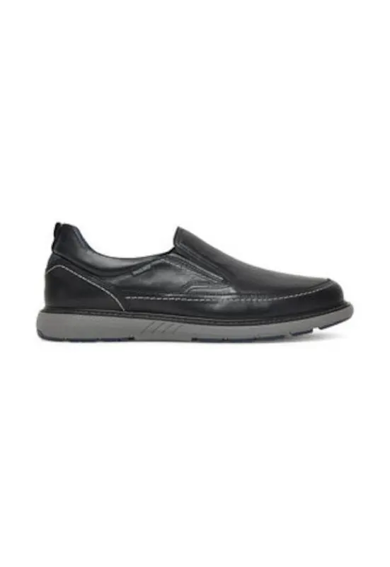 Pantofi barbatesti - piele naturala - negru/gri