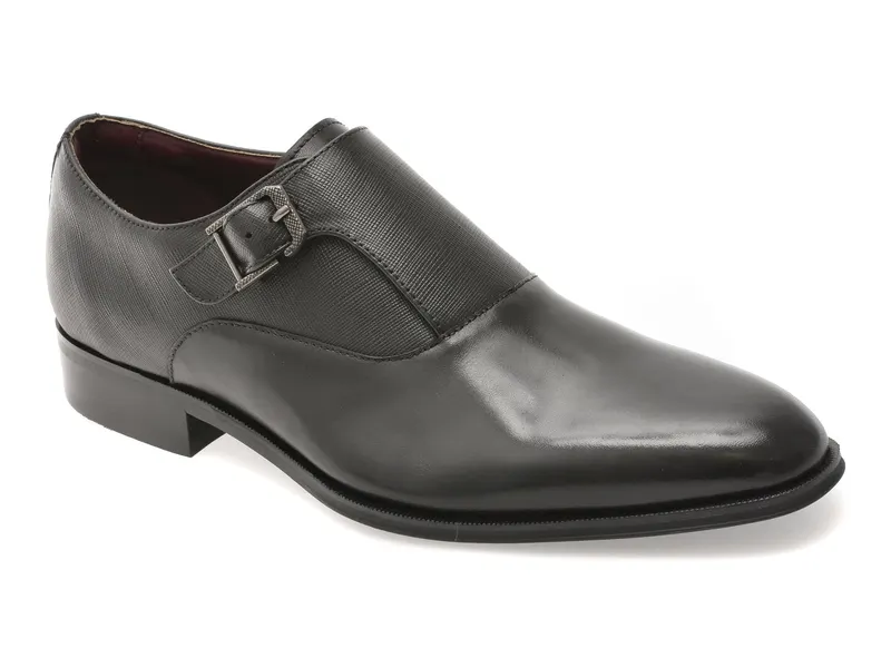 Pantofi eleganti negri, DASHING 007, din piele naturala