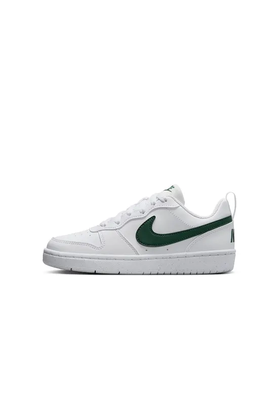 Pantofi sport Court Borough din piele ecologica - Alb optic/Verde aquamarin