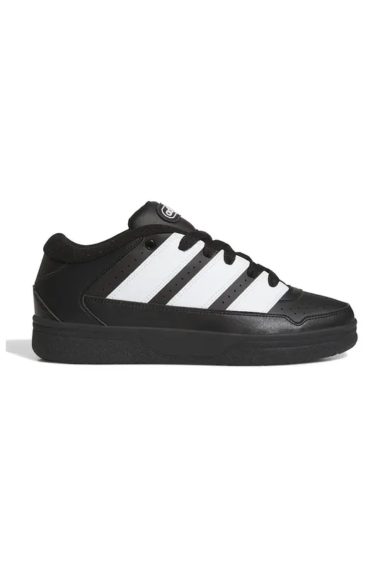 Pantofi sport de piele ecologica cu detalii perforate Breakstar - Negru stins/Crem