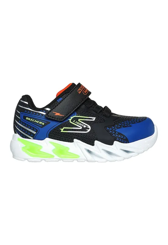 Pantofi sport cu inchidere velcro S Lights Flex-Glow Bolt - Negru/Albastru