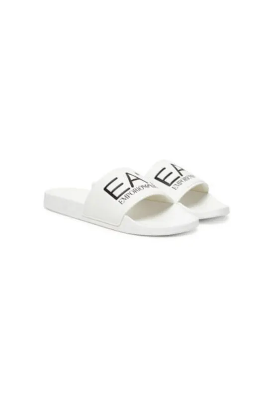 Slapi barbati Emporio Armani - 7X000108 AF15118 - Sintetic - Alb - Alb
