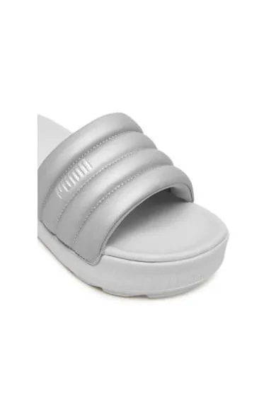 Slapi dama - 400679 - Piele ecologica - Gri