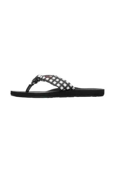 Papuci flip-flop cu garnituri cu imprimeu Paia V - Alb/Negru stins