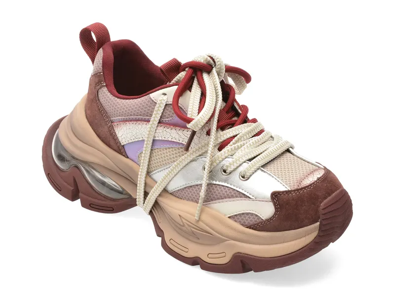 Pantofi sport maro, 798, din material textil