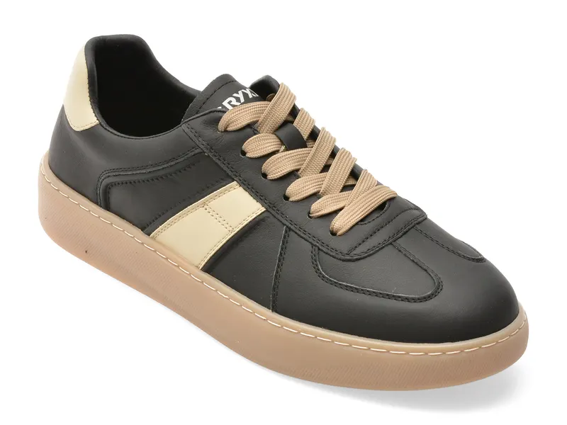 Pantofi sport negri, 2331, din piele naturala