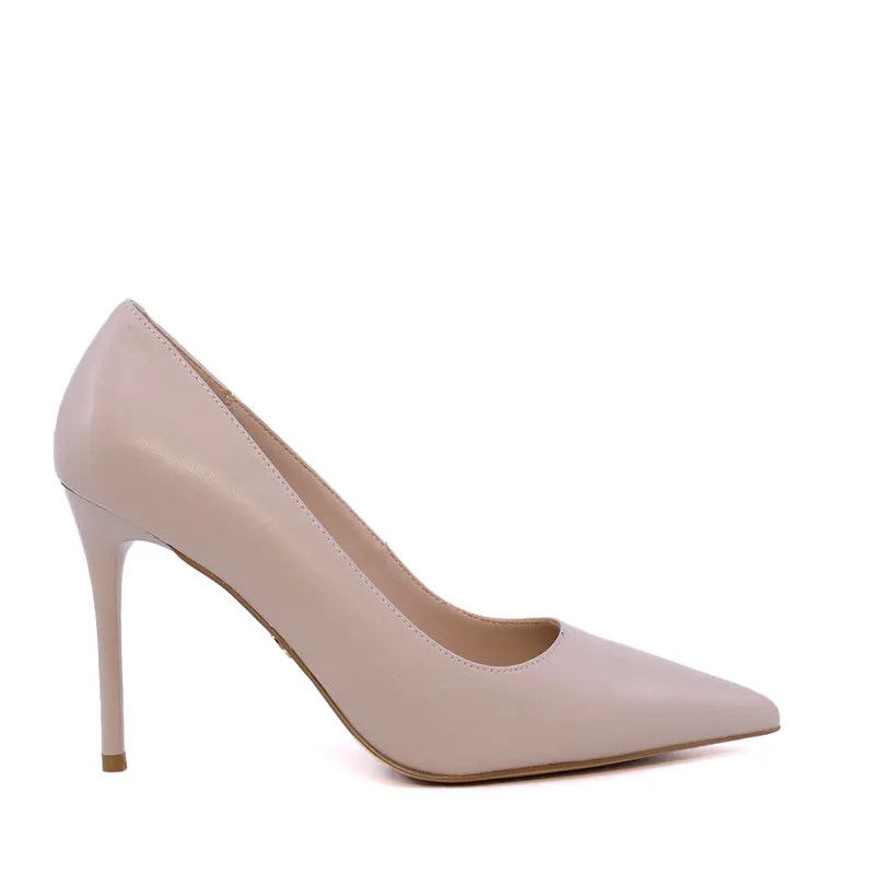 Pantofi stiletto cu toc înalt femei Luca di Gioia bej din piele 1261DP9372BE