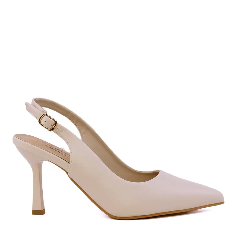 Pantofi stiletto slingback femei Solo Donna bej 1161DD1400BE
