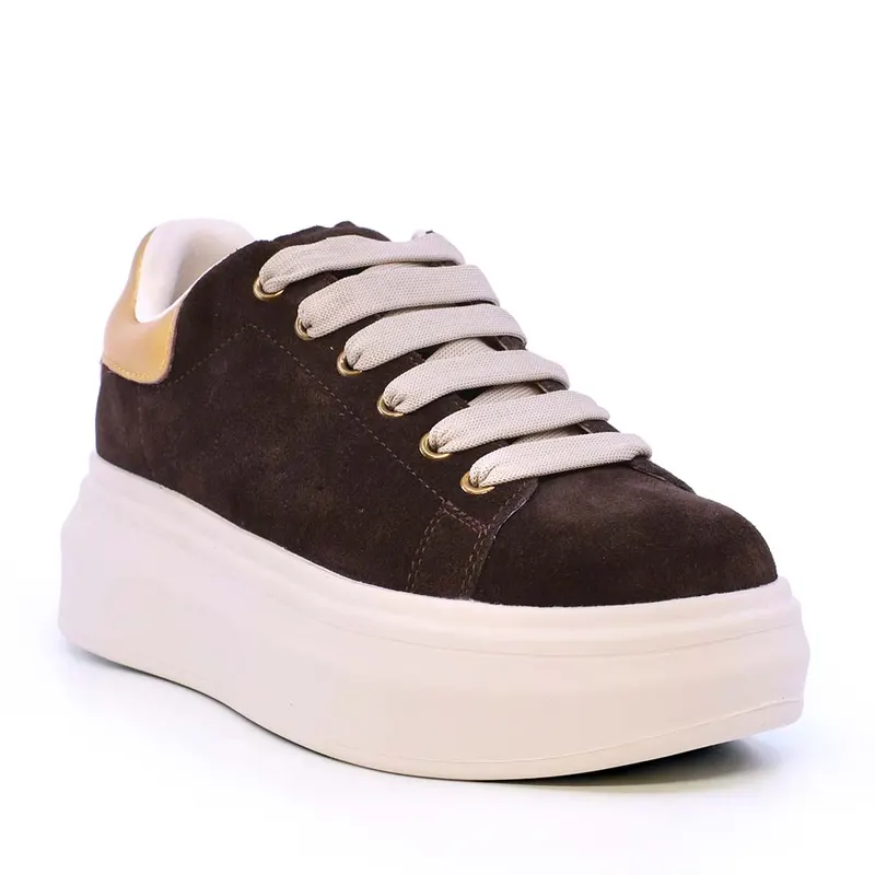 Sneaker femei Enzo Bertini maro din piele întoarsă 3862DP262VTM — imaginea 2