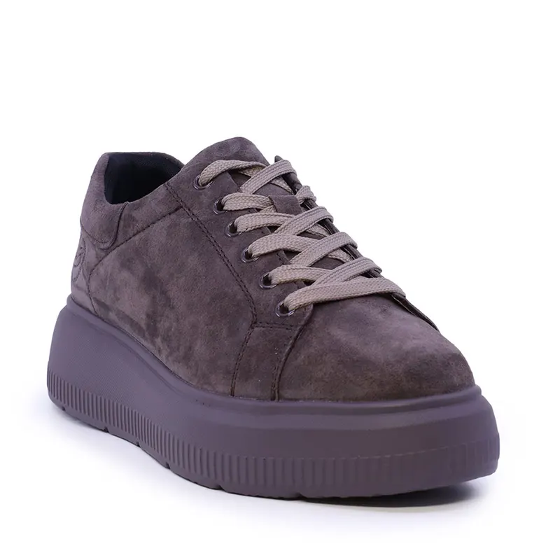 Sneakers femei maro din piele întoarsă 1992DP6643VM — imaginea 2