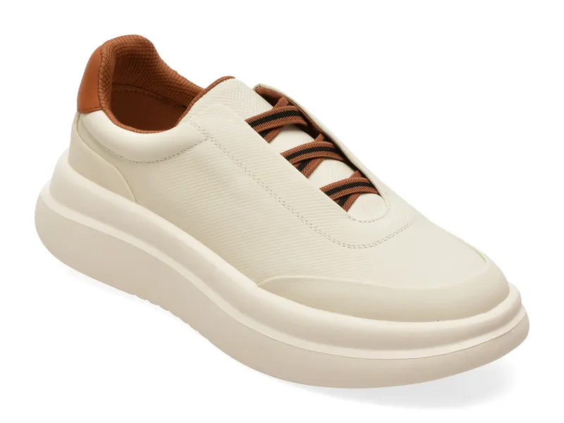 Pantofi sport EPICA albi, 6006, din piele naturala