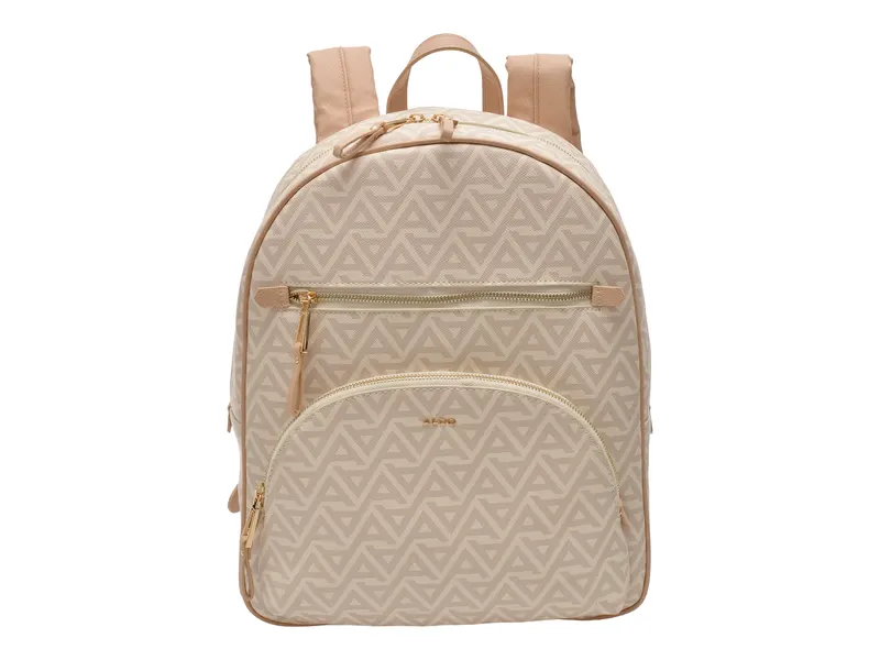 Rucsac bej, MOROUCOS 168, din piele ecologica