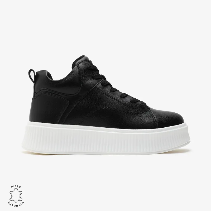 Ghete dama din Piele Naturala CRL0648 NEGRU
