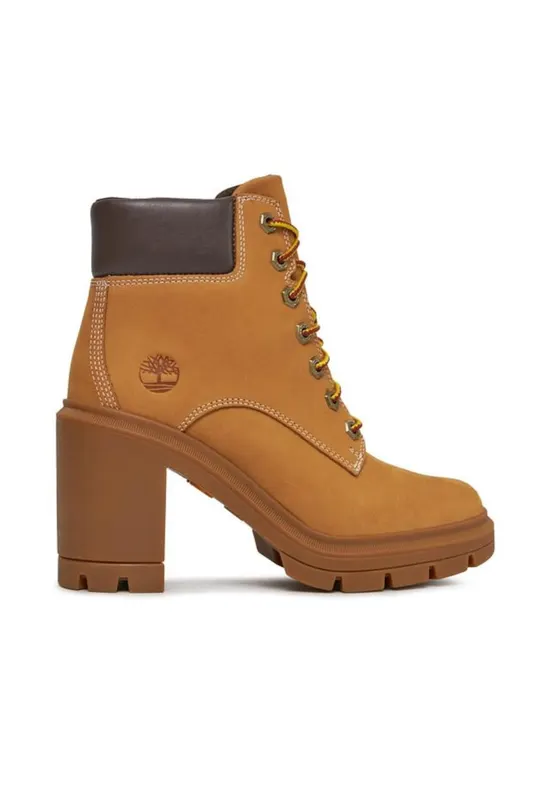 Botine dama - piele naturala - mustar inchis