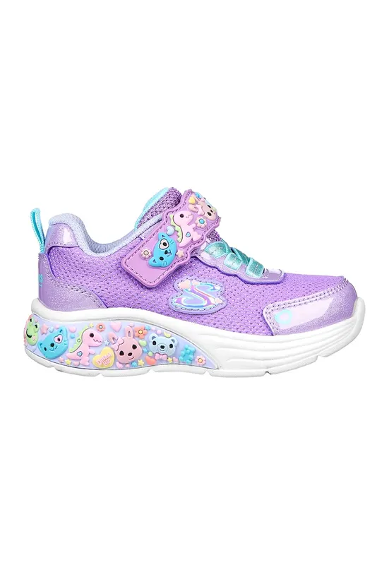 Pantofi sport cu inchidere velcro My Dreamers - Turcoaz/Roz pastel/Lila